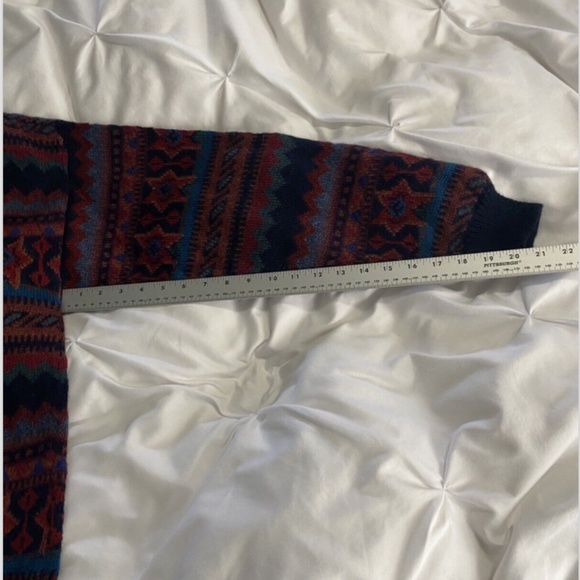 VINTAGE THE PERUVIAN CONNECTION HANDMADE 100% ALPACA COLORFUL COSBY SWEATER MED - Picture 4 of 7